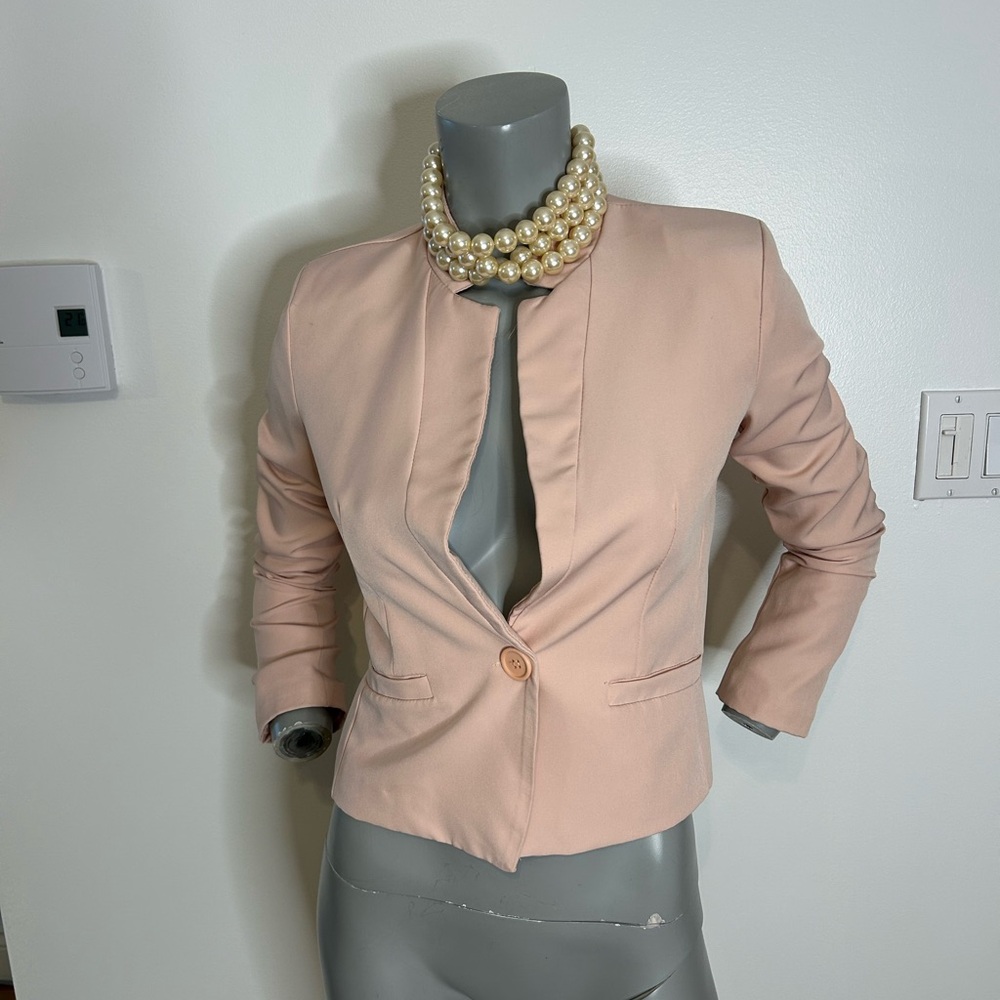 Chic Women's Blazer in Soft Pink❤️S
